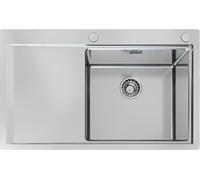 FOSTER 1250051 Lavabo De Acero Inoxidable 1 Cubeta Derecha Filo Top MASTER 86 CM
