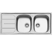 Foster 1812161 Fregadero 2 Bañeras Dx Con Escurridor S1000 Std Inox 116 CM