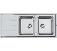 FOSTER 5812061 Fregadero 2 Bañeras Elettra Std Derecho Con Goteo Inox 116 CM