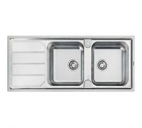 FOSTER 5812061 FREGADERO 2 CUBETAS ELETTRA STD DX + ESCURRIDOR ACERO INOX 116CM