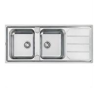 FOSTER 5812062 FREGADERO 2 BOLS Y ELETTRA STD IZQ + ESCURRIDOR ACERO INOX 116CM