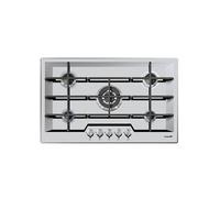 Foster 5F Ke S/Ft Inox - 7600032 Placa de gas Encastrado | Acero inoxidable AISI 304 satinado, Dimensiones 860x500, Parrillas de hierro fundido, coprispartifiamma smaltati
