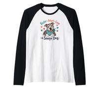 Foster Adopt Love A Senior Dog Rescue Pittie Cute Dog Camiseta Manga Raglan