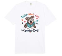 Foster Adopt Love A Senior Dog Rescue Pittie Cute Dog Comfort Colors Adult Heavyweight T-Shirt