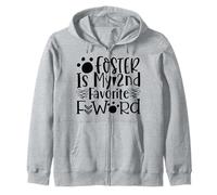 Foster es mi Segunda Palabra Favorita: Paw Prints Sudadera con Capucha
