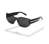 Foster Grant French Connection Faye gafas de sol mujer - diseño tipo shield negro, lentes de policarbonato tintadas, protección UV400, resistentes a arañazos y golpes, montura ligera