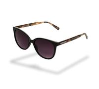 Foster Grant gafas de sol mujer ojo de gato negras - montura brillante con patillas carey, cristales ahumados antirrayaduras & UV400 para un look femenino