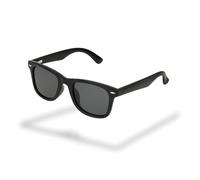 Foster Grant gafas de sol unisex estilo wayfarer negras - montura clásica con cristales verdes, antirrayaduras & UV400 mujer & hombre