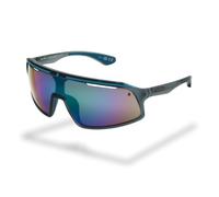 Foster Grant IRONMAN Shield gafas de sol hombre - montura shield gris, lentes verde espejadas, protección UV400, resistentes a rayaduras y golpes, montura sport ligera