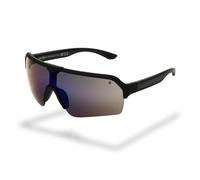 Foster Grant IRONMAN Shield gafas de sol hombre - montura shield negra, lentes azul marino espejadas, protección UV400, resistentes a rayaduras y golpes, montura sport ligera