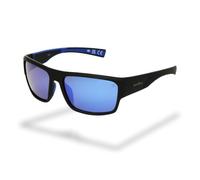 Foster Grant IRONMAN Vanguard Peak gafas de sol unisex - montura negra, lentes azul polarizadas espejadas, protección UV400, resistentes a rayaduras y golpes, montura sport ligera