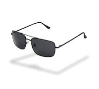 Foster Grant Sunsentials by gafas de sol hombre flat-top negras - montura policarbonato cristales azules espejados protección UV400 resistentes a rayaduras y golpes comodidad ligera