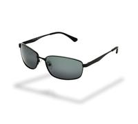 Foster Grant Wrangler Flat Land gafas de sol - polarizadas unisex wrap negro, montura metal, bisagras de resorte, cristales antirrayaduras & protección UV400 para el exterior
