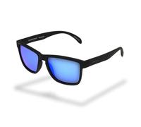 Foster Grant Yuma gafas de sol hombre polarizadas - montura wayfarer negra en TR90, cristales espejados azules & UV400 para deporte y día a día
