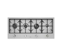 Foster Milano 4F Linea Ft Inox - 7640000 Placa de gas Encastrado | Acero inoxidable AISI 304 satinado, Dimensiones 1056x560, Parrillas de hierro fundido, coprispartifiamma smaltati