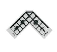 Foster Pc 5F Quadrangolo Ft Inox - 7238042 Placa de gas Empotrable | Clase energética A | Placa de cocción a gas con 5 quemadores, rejillas de hierro fundido, superficie de acero inoxidable, 90 cm de