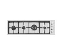 Foster Piano S4000 Linea 4F Ft Inox Ra - 7259042 Placa de gas Encastrado | Acero inoxidable AISI 304 satinado, Dimensiones 925x465, Parrillas de hierro fundido, coprispartifiamma smaltati