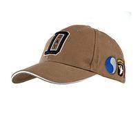 Fostex Garments Gorra de béisbol militar D-Day Sbarco en Normandia WWII con escudo arena Talla única