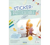 Fot-Malen-Basteln Bastelkalender mit Stickern 2027: Fotokalender zum Selbstgestalten. Do-it-yourself Kalender mit festem Fotokarton. Mit Aufkleber. Format: 21,5 x 24 cm