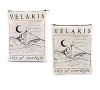 FOTAP ACOMAF Inspired Gift Acotar Velaris Book Sleeve Women City of Starlight Gift Vintage Stars Graphic Book Sleeve Acotar Merch Book Lover Gift Velaris Gift (Velaris Whithe bs)