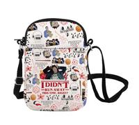 FOTAP Bolsa cruzada para amantes de la serie de televisión de terror con texto en inglés "I Didn't Run Away This Time Inspire", Run Away Cb UK, INCHES