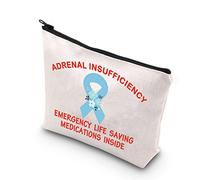 FOTAP Bolsa de alerta médica de apoyo suprarrenal, medicamentos de emergencia para salvar vidas dentro de la bolsa de primeros auxilios, White, 23.5 cm x 17 cm, Insuficiencia suprarrenal - Reino Unido