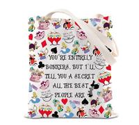 FOTAP Bolsa de hombro inspirada en Alicia Wonderland Merch Magic Kingdom, regalo para fanáticos de Alicia, regalo para amantes de los gatos de Cheshire, bolsa de mano, Totalmente Reino Unido, INCHES