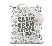 FOTAP Bolsa de mano de camping y senderismo, regalo de despedida de soltera, regalo de camping, reina, regalo aventurero, Cabin Crew T Ca, INCHES