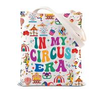 FOTAP Bolsa de mano inspirada en Circus Showman, regalo para amantes del circo, regalo en mi era circo, bolsa con asa, animales de circo, Jokers, tienda de campaña de circo, Circus Era Uk2,