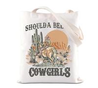 FOTAP Bolsa de mano Western Cowgirl Country Western Aesthetic Gift Shoulda Been A Cowgirl Bolsa de hombro Horse Girl Rodeo Regalo, A Cowgirl Uk2, 14.56INCHES