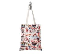FOTAP Bolsa de maquillaje de película de terror Friends Til the End para Halloween, regalo de terror para hija, Til the End Tote, INCHES