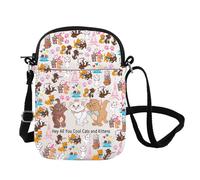 FOTAP Bolso cruzado con diseño de gatos y gatitos Inspire Marie Cat& Berlioz & Toulouse, regalos para gatos, gatitos, amigos, regalo de dibujos animados, gato, dama, bolsa de mensajero, Cool Cats Cb