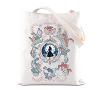 FOTAP Bolso de hombro inspirado en Alicia - Mercancía de Alicia en el país de las maravillas - Regalo Magic Kingdom - Amante de los gatos de Cheshire, regalo de viaje WDW