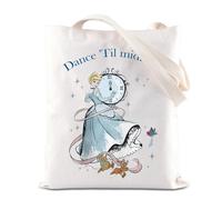 FOTAP Dance Til Midnight - Bolsa de mano de princesa Cenicienta, regalo para fanáticos de cuentos de hadas, regalos para amantes de Jaq y Gus, bolsa con asa Magic Kingdom, White, Small