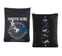 FOTAP Fourth Wing Book Sleeve for Book Lovers Dragon Rider Inspired Book Sleeve Fantasy Book Cover with Zipper Bookworm Gift (War Book), (SS)