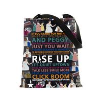 FOTAP Hamilton Quotes Gift Rise Up Tote Bag Hamilton Musical Shoulder Bag Hamilton Broadway Fans Gift Broadway Musical Gift, Rise Up Blk Reino Unido, 14.56INCHES