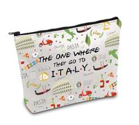 FOTAP Italy Trip Makeup Bag I Love Italy Gift Italy Honeymoon Gift Italy Travel Bag Gift Italy Souvenir Gift Welcome Bag Housewarming Gift (Italy UK)