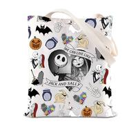 FOTAP Jack And Sally - Bolsa de regalo para parejas con texto en inglés "We Can Live Like Jack And Sally", para fanáticos de la película de terror, regalo de Halloween, Jack and S Uk2, 14.56INCHES