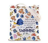FOTAP Just Keep Swimming Inspire - Bolso cruzado para amantes de Dory Lover, bolsa de hombro para fanáticos de Dory Fish, Natación T Reino Unido, INCHES