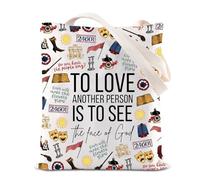 FOTAP Les Aesthetic Miserables - Bolsa de mano con cita de Broadway, regalo musical para fanáticos del teatro musical, regalo de Les Aesthetic Miserables Merch, To Love Uk, 14.56INCHES