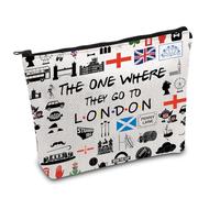 FOTAP London Trip Makeup Bag UK Travel Vacation Gifts London Skyline Travel Bag London England Cosmetic Bag Welcome Bag Housewarming Gift (London UK)