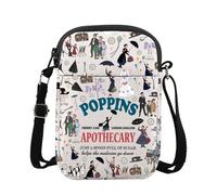 FOTAP Mary - Bolso cruzado musical inspirado en películas, regalo Poppins, paraguas, bolsa de hombro, regalos musicales, Poppins Cb Uk2, INCHES