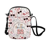 FOTAP Singer Inspire Gift I'm Feeling 22 - Bolso cruzado para regalo de cumpleaños número 22, producto divertido con cita lírica, Feelin 22 Cb UK