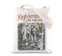 FOTAP The Nightmare Before Inspire - Bolsa de mano Spooky Jack y Sally Lover Gift Boogie Fan, White, 14.56INCHES