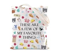 FOTAP The Sound of Music Inspired Gifts My Favorite Things - Bolsa de maquillaje para películas musicales, teatro, fiesta, regalos, Blanco, Camiseta de cosas favoritas