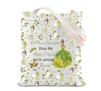 FOTAP Tiana - Neceser de princesa, diseño de rana, regalo inspirado en princesa, regalo para amantes de la princesa, regalo para princesas Tiana, regalo mágico del Reino, Blanco, I'm Almost T