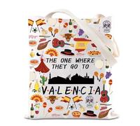 FOTAP Valencia Trip Gift Valencia City Travel Tote Bag España Travel Gift Souvenir Gift Europe Trip Gift Valencia Cityscape Gift, Valencia Reino Unido, 14.56INCHES