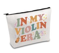 FOTAP Violin Player Gift Violinist Survival Kit Violin Lover Makeup Bag Music Teacher Instructor Gift in My Violin Era Cosmetic Bag (Violin Era UK)