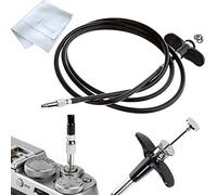 Fotasy 70 cm mecánica Cable Disparador con Bulb-Lock para Fujifilm X10, X20, X30, X100S, X100T X-Pro1 X-Pro2 X-E1 X-E2, Leica M6 M7 M8 y Nikon DF F4 FM2 FM3 A F80 F3 Santa Fe