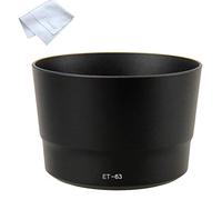 Fotasy HET63 Parasol y Gamuza de Limpieza para Canon EF-S 55 - 250 mm f/4 - 5.6 IS STM Lente (Negro)